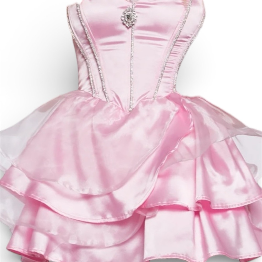 Dolls Kill Glinda Wicked Bubbly witch Pink Fairy Costume M NWT - Picture 4 of 14